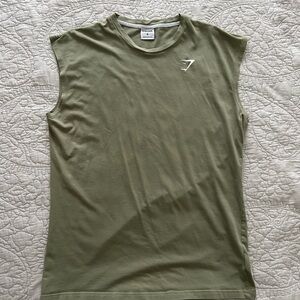 Gymshark Olive Sleeveless Tank Top